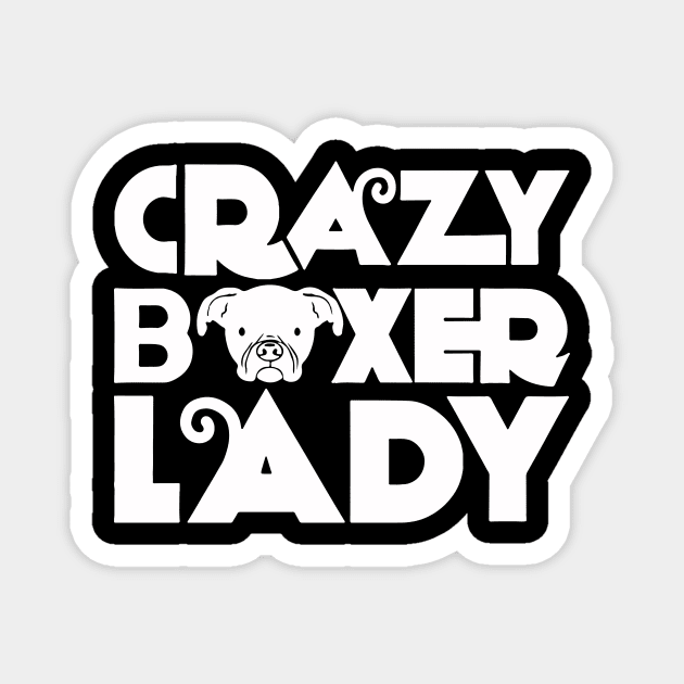 Crazy Boxer Lady Magnet by fromherotozero