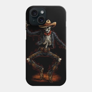 Dancing Skeleton Cowboy Phone Case