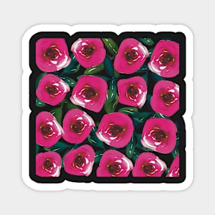 Pink roses pattern Magnet