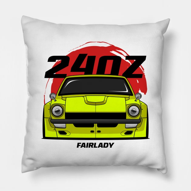 Yellow 240 Frldy Z Pillow by GoldenTuners