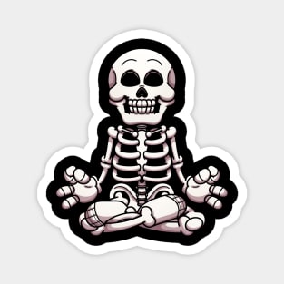 Meditating Skeleton Magnet