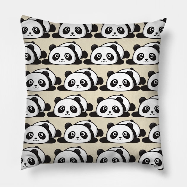 cute lazy panda Pillow by hatem