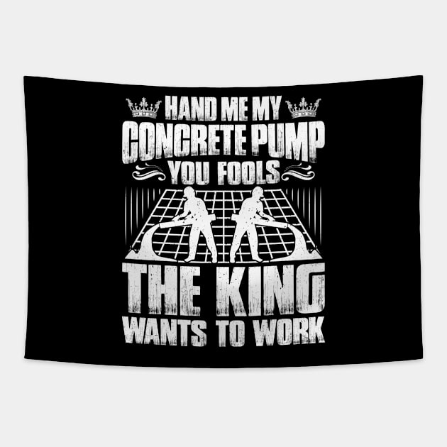 Concrete Worker Concreter Concrete Builder Tapestry by Krautshirts