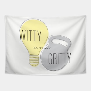 Witty & Gritty Podcast Square Logo Tapestry