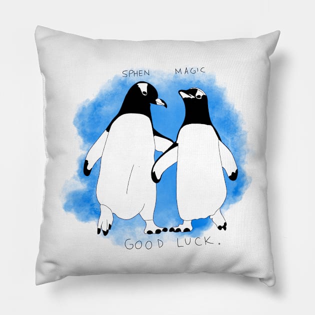 sphen and magic gay penguins Pillow by aytchim