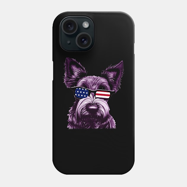 Terrier Tributes Unique Tee Celebrating Scotland's Beloved Canine Companions Phone Case by Kevin Jones Art