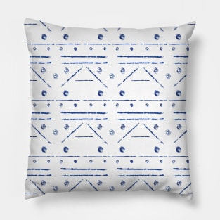 Geometric Blue Pillow
