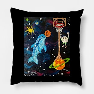 Basketball in space Pillow
