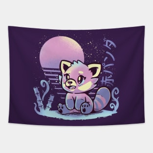 RetroWave Red Panda Tapestry