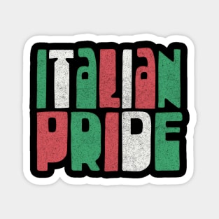 Italian Pride // Faded Vintage Style Design Magnet