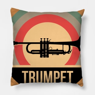 Retro Vintage Trumpet Gift For Trumpeters Pillow