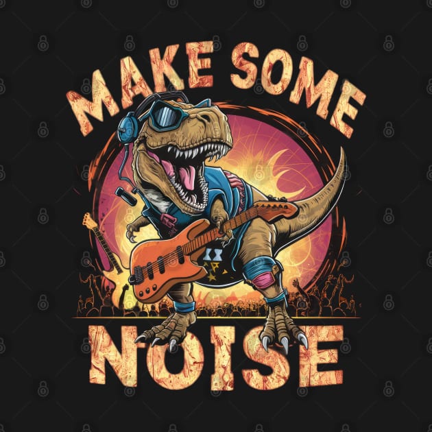 Dinosaur Rockstar by TooplesArt