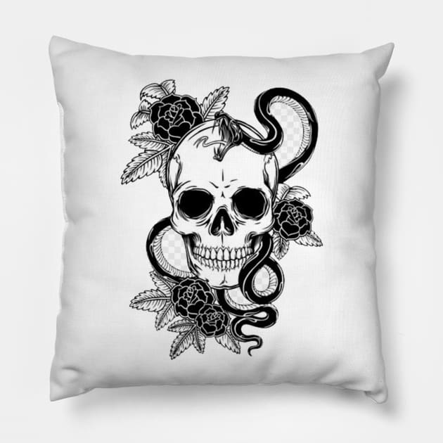 Skull of Snakes Pillow by PattisonAvePhanatics