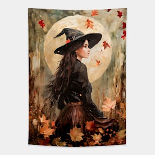 An Autumn Witch Tapestry