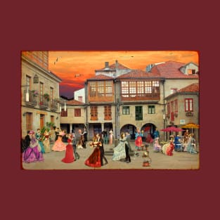 Dancing in the Plaza da Leña (Pontevedra) T-Shirt