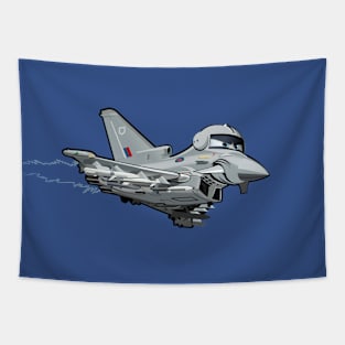 Cartoon Fighter Plane Tapestry