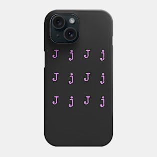 Pink Typewriter Letter J Phone Case