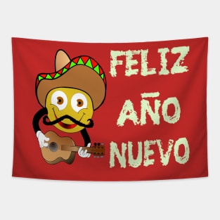 Happy New Year Spanish Holiday Celebration Tapestry