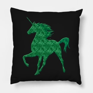 Green Magical Unicorn Pillow