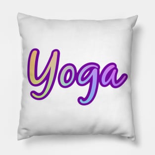 Colorful Purple Yoga Design Pillow