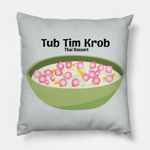 Street Food Thai Delicious Dessert Pillow by KewaleeTee