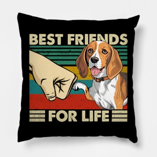 Best Friends For Life Beagle Love, Tee Trendsetter Triumphs Pillow