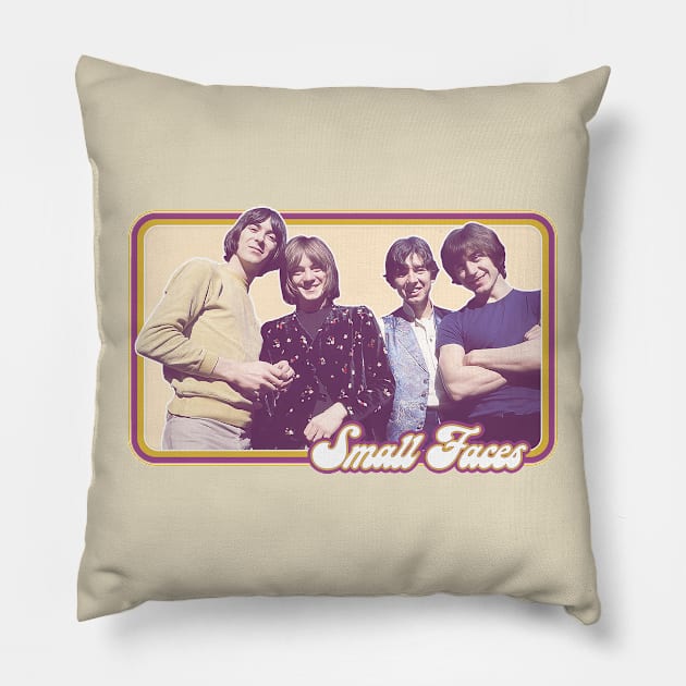 Small Faces / Retro Fan Design Pillow by DankFutura