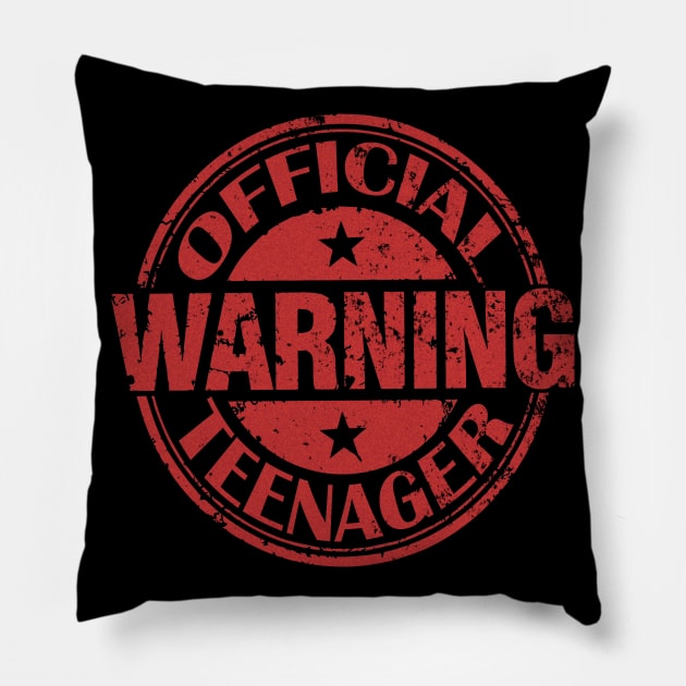 Funny 13th Birthday Gift Shirt Official Teenager 13 Year Old Pillow by Grabitees