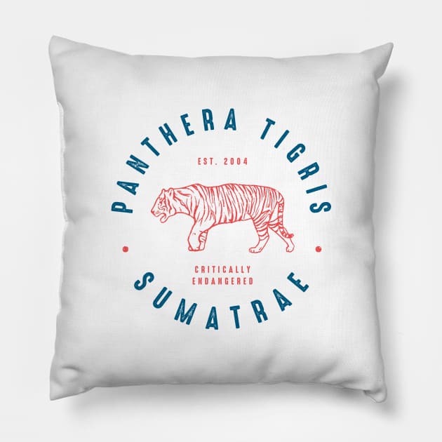 Panthera Tigris Sumatrae Pillow by Hodrn