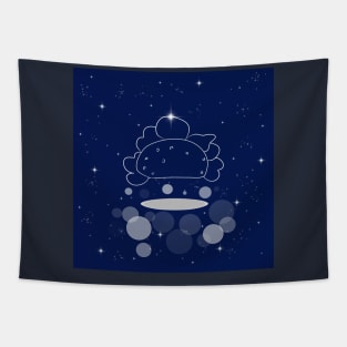 burger, food, fast food, sandwich, illustration, night, modern, technology, light, shine, glitter, stars, space, galaxy, cosmos Tapestry