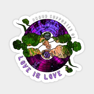 Proud Supporter of Love is Love Rainbows - Mystic Bayou Magnet