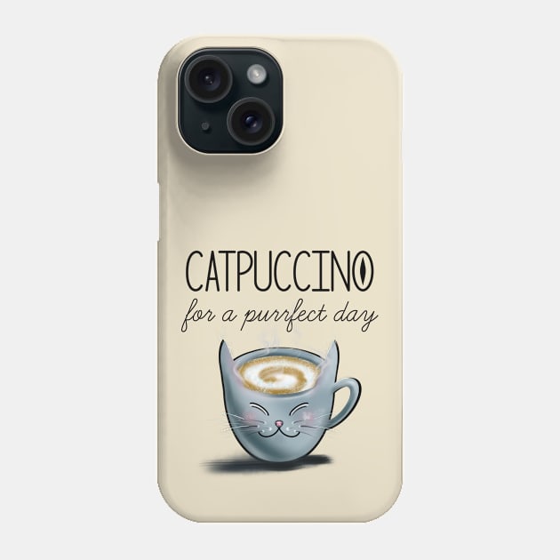 catpuccino: for a purrfect day by Blacklinesw9 Phone Case by Blacklinesw9