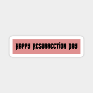 Happy Resurrection Day Pink Block Magnet