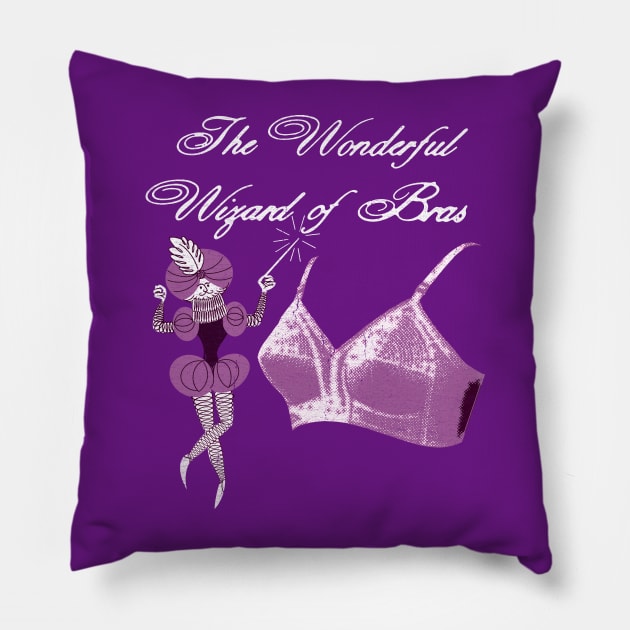 Vintage the Wizard of Bras Pillow by StudioPM71