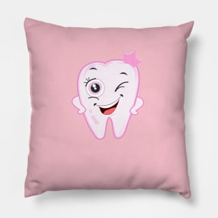 Baby first tooth for girl Pillow