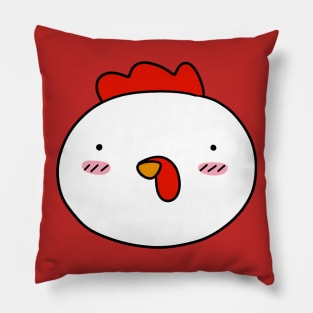 Blushing Chicken Face Pillow