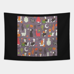 Halloween llama Tapestry