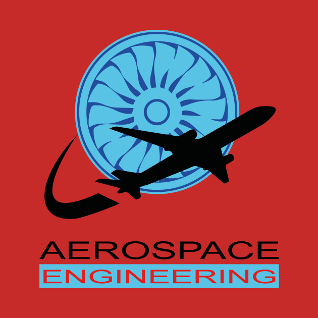 Aerospace engineering text, plane, and turbine by PrisDesign99