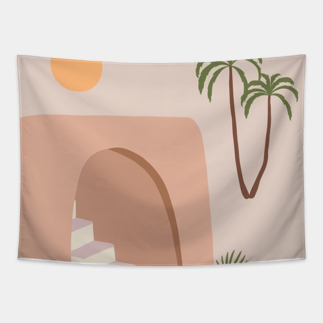 Egypt - pastel vector minimalist poster #4 Tapestry by GreekTavern