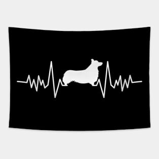 Corgi Heartbeat T-shirt - Pembroke Welsh Corgi Lover Gift Tapestry