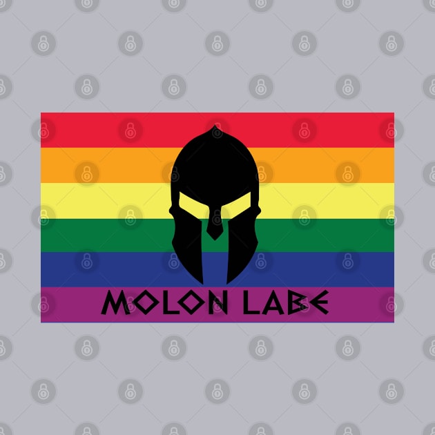 Rainbow Flag Molon Labe by Operation Blazing Sword