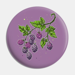 blackberries on twig Pin