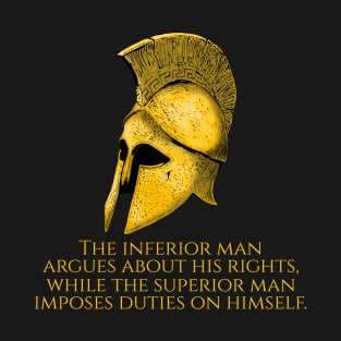 Motivational Anti Socialist SJW Quote - Ancient Greek Hoplite Helmet T-Shirt