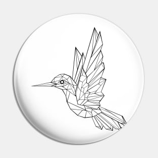 Polygonal Hummingbird Pin