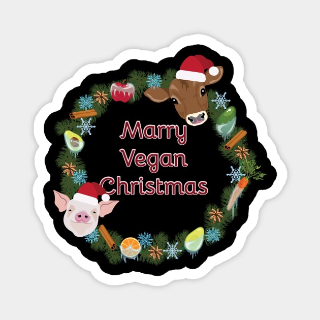 Vegan Christmas Magnet by UndergroundOrchid