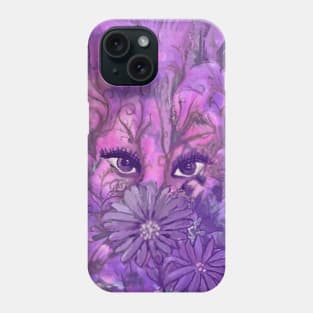 Beautiful Creature Artwork in Pink and Purple Phone Case