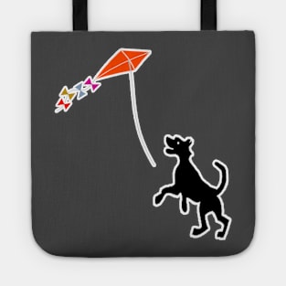 dog and paper airplane Tote