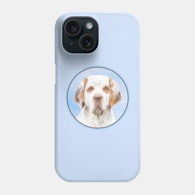 Clumber Spaniel Painting - Cute Original Dog Art Phone Case by Alpen Designs