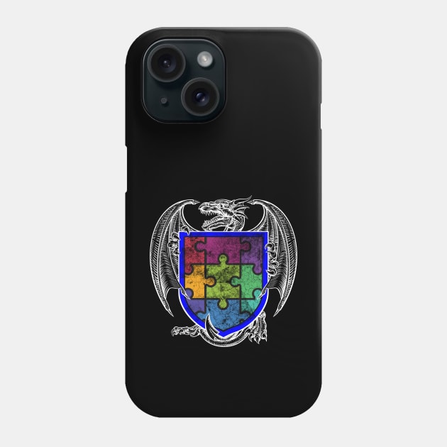 Dragon Shield Autism Awareness Phone Case by chiinta