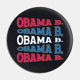 NATIONAL TEXT ART USA OBAMA Pin